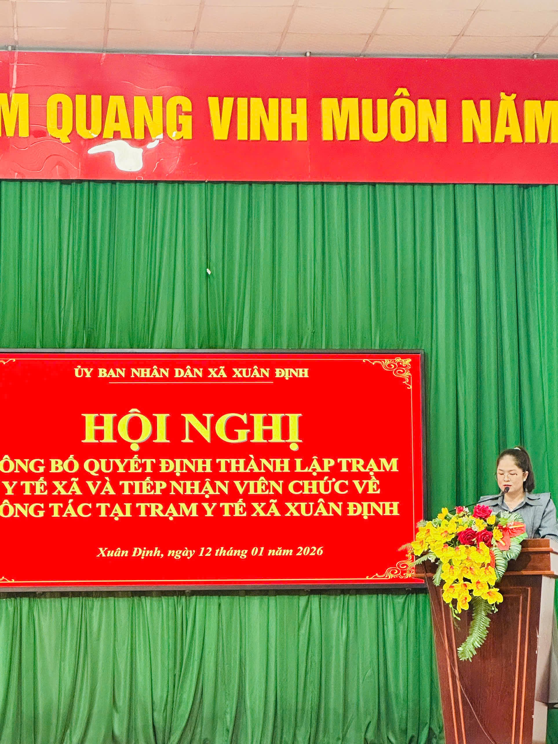 Công bố Quyết định thành lập Trạm Y tế xã Xuân Định